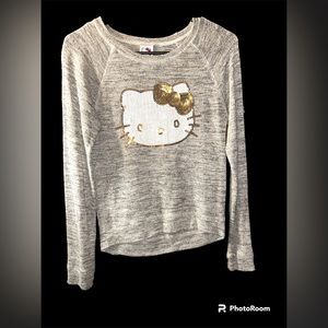 HELLOKITTY GREY LONG SLEEVE BLOUSE SIZE XL (14-16)